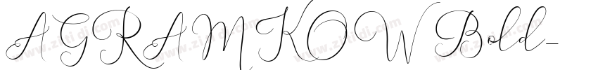 AGRAMKOW Bold字体转换